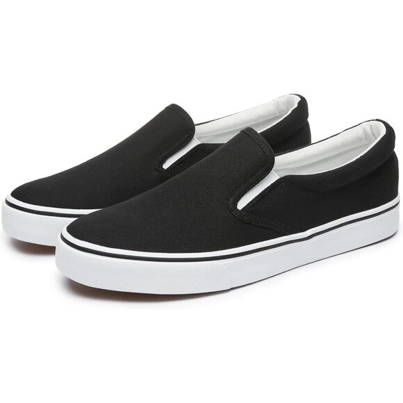 〽️Closed Toe Loafers Sneakers Men\'s Black Canvas Slip On Lightweight Soft Sole main image 3
